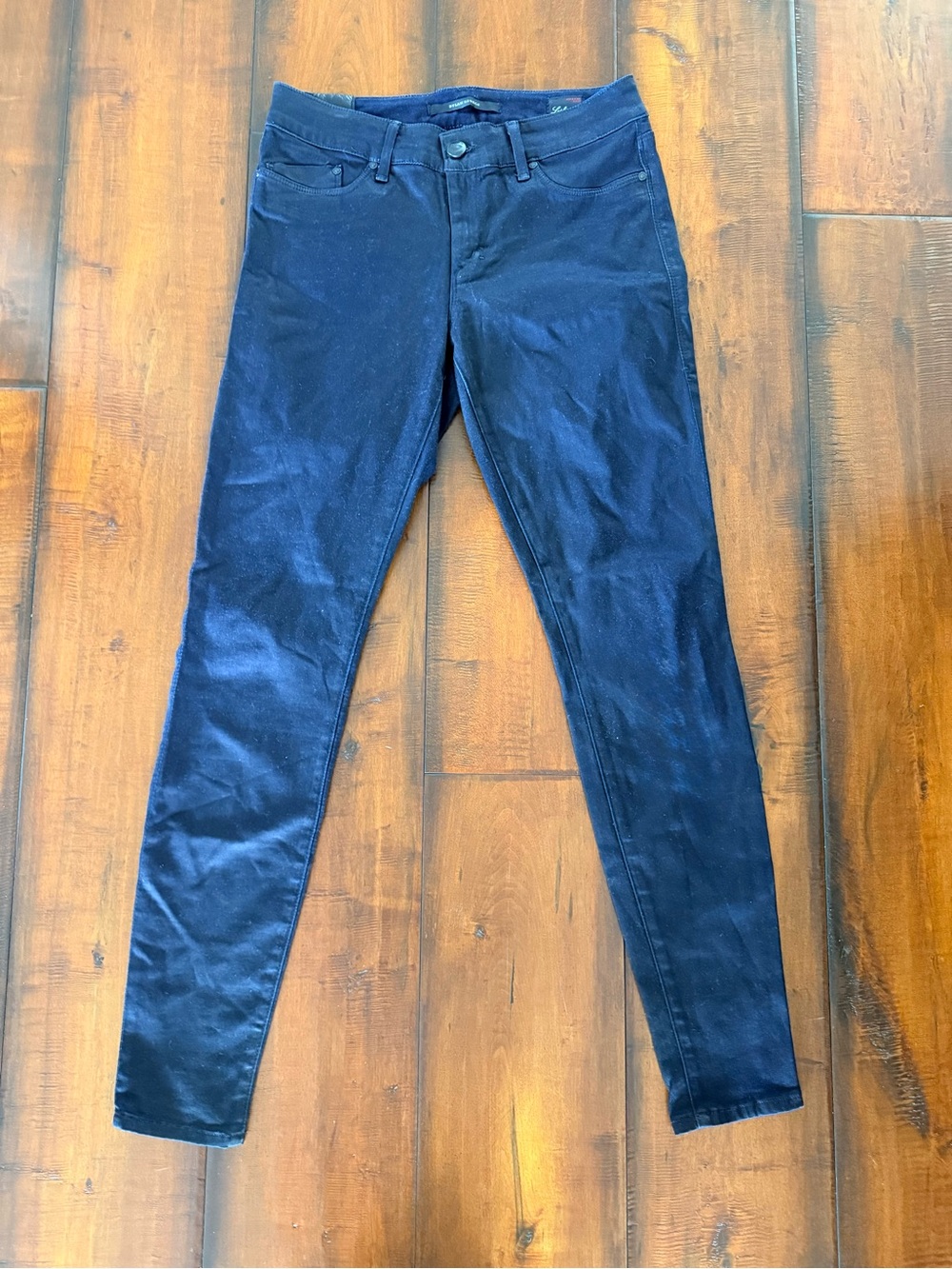 Dylan George Sophia Black Waxed Skinny Jeans